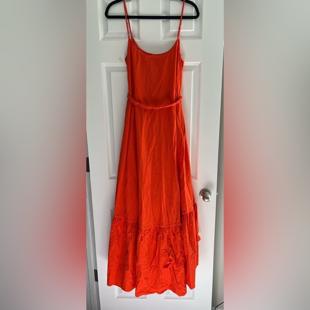 Mestiza New York Belted Orange Tiered Midi Dress, Size XS NWT - Picture 6 of 9